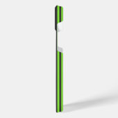 Zitronengrün und fünf Streifen iPhone Hülle (Linke Seite)