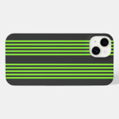 Zitronengrün und fünf Streifen iPhone Hülle (Rückseite (Horizontal))
