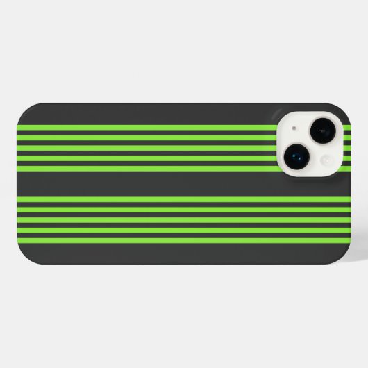 Zitronengrün und fünf Streifen iPhone Hülle (Rückseite (Horizontal))