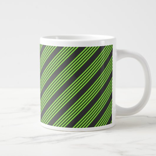 Zitronengrün und fünf Streifen Jumbo-Tasse (Rechts)