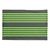 Zitronengrün und fünf Streifen Kissenbezug (Rückseite)