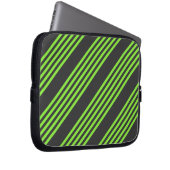 Zitronengrün und fünf Streifen Laptopschutzhülle (Vorne Rechts)