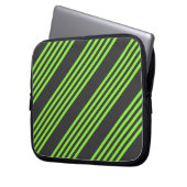 Zitronengrün und fünf Streifen Laptopschutzhülle (Vorderseite Links)
