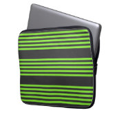 Zitronengrün und fünf Streifen Laptopschutzhülle (Vorderseite Links)