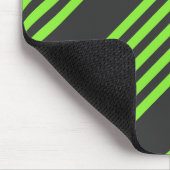 Zitronengrün und fünf Streifen Mousepad (Ecke)