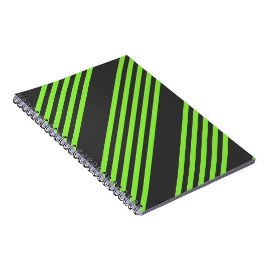 Zitronengrün und fünf Streifen Notizblock (Rechte Seite)