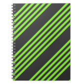 Zitronengrün und fünf Streifen Notizblock (Vorderseite)