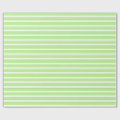 Zitronengrün und weiß, fünf Streifen Muster Geschenkpapier (Flach)