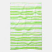 Zitronengrün und weiß, fünf Streifen Muster Geschirrtuch (Vertikal)