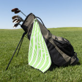 Zitronengrün und weiß, fünf Streifen Muster Golfhandtuch (Gras)