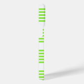 Zitronengrün und weiß, fünf Streifen Muster iPhone Hülle (Rechte Seite)