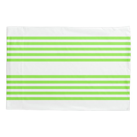 Zitronengrün und weiß, fünf Streifen Muster Kissenbezug (Rückseite)