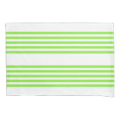 Zitronengrün und weiß, fünf Streifen Muster Kissenbezug (Vorderseite)