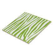 Zitronengrün-weiße Zebramuster Fliese (Seite)