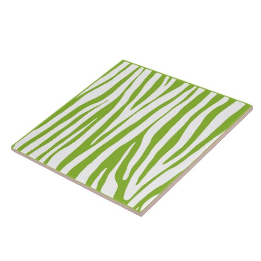 Zitronengrün-weiße Zebramuster Fliese (Seite)