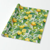 Zitronenhain-Grün-Geschenk Geschenkpapier (Ungerollt)