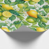 Zitronenhain-Grün-Geschenk Geschenkpapier (Ecke)