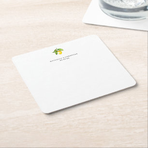 Zitronenhochzeit Rechteckiger Pappuntersetzer