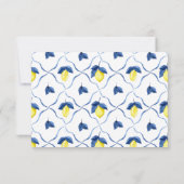 Zitronenhochzeit RSVP QR-Code Karte (Rückseite)