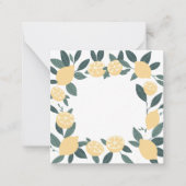 Zitronenkarte Mitteilungskarte (Vorderseite)