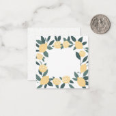 Zitronenkarte Mitteilungskarte (Vorderseite/Rückseite Beispiel)