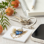 Zitronenkrähflügel Schlüsselanhänger (Vorderseite rechts)