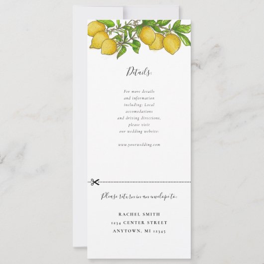 Zitronenkranz mit uAwg Einladung (Rückseite)