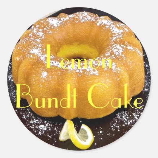 Zitronenkuchen Runder Aufkleber (Vorderseite)