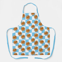 Zitronenkurdkolatschen auf kariertem apron