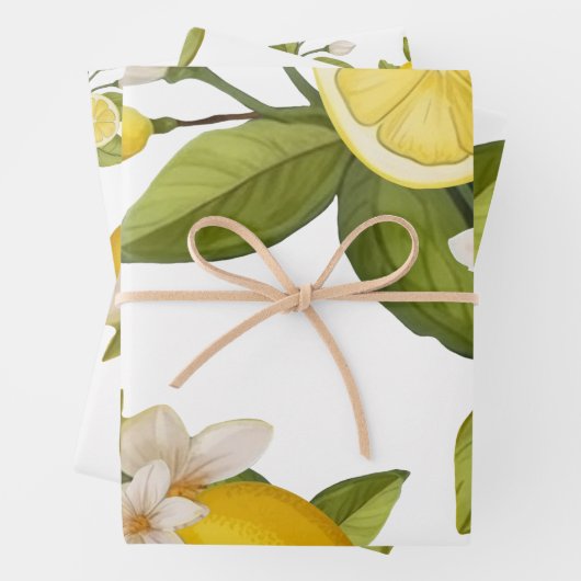 Zitronenlemon Geschenkpapier Set (Beispiel)