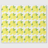 Zitronenlemonen-Zitronenscheiben tropische gelbe F Geschenkpapier (Flach)