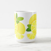 Zitronenlemonen-Zitronenscheiben tropische gelbe F Kaffeetasse (Mittel)