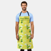 Zitronenlemonen-Zitronenscheiben tropische gelbe F Schürze (Getragen)