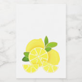 Zitronenlemonen-Zitronenscheiben tropische gelbe F Weinetikett (Einzelnes Label)