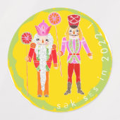 Zitronenliebende Nussknacker Etiketten (Design 1)