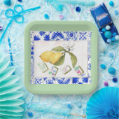 Zitronenmahjong grün pappteller (Party)