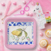 Zitronenmahjong Pappteller (Party)