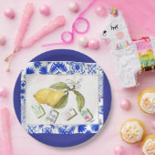 Zitronenmahjong Pappteller (Party)