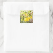 Zitronenmalerei Quadratischer Aufkleber (Tasche)