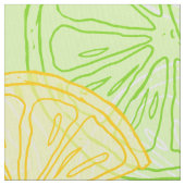 Zitronenmuster aus Zitrusfrüchten Stoff (Nahaufnahme)