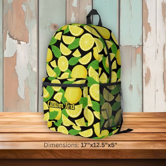 Zitronenmuster Bedruckter Rucksack