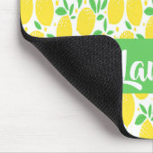 Zitronenmuster des individuellen Namens Mousepad (Ecke)