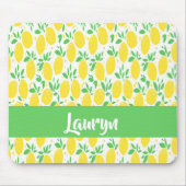 Zitronenmuster des individuellen Namens Mousepad (Vorne)