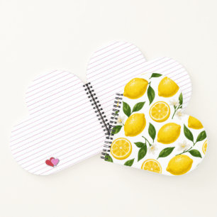 Zitronenmuster-Design Frischer Sommerdruck mit Z Notizblock