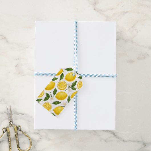 Zitronenmuster-Design Geschenkanhänger (Mit Garn)