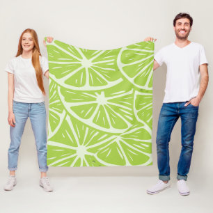Zitronenmuster Fleecedecke