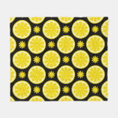 Zitronenmuster Fleecedecke (Vorderseite (Horizontal))