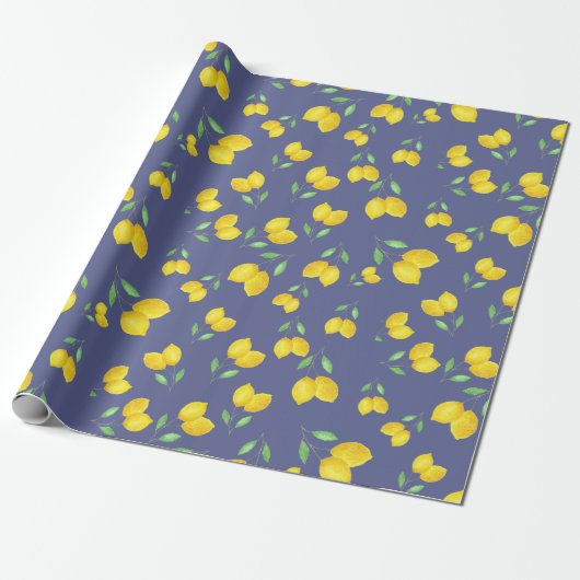 Zitronenmuster  geschenkpapier (Ungerollt)