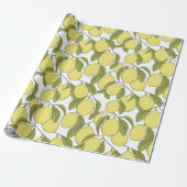Zitronenmuster Geschenkpapier (Ungerollt)