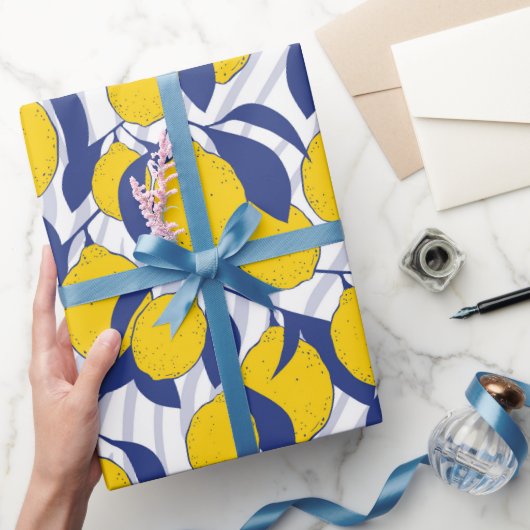 Zitronenmuster Geschenkpapier (Schenken)